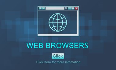 Örümcek ağı Browsers konsepti ile şablonu