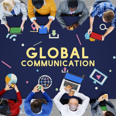 İş adamları ve küresel iletişim kavramı