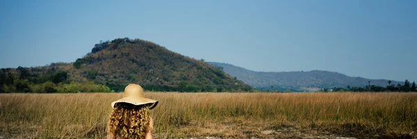 Cappello donna estate Outdoor — Foto Stock