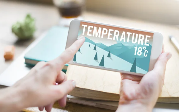 Temperaturen prognos koncept — Stockfoto
