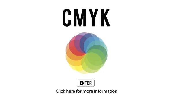 Cmyk の概念を持つテンプレート — ストック写真