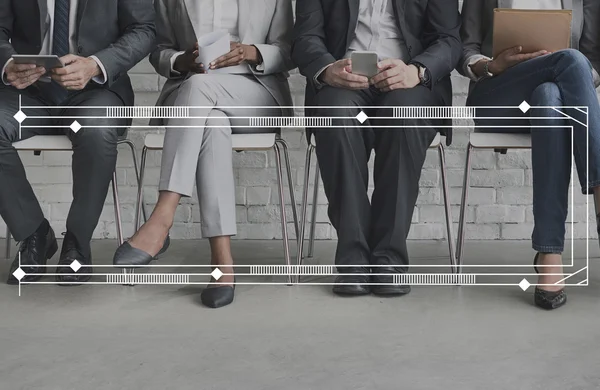 Business folk väntar på kontor — Stockfoto