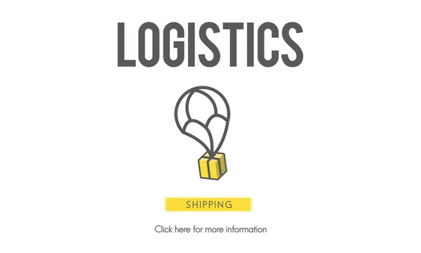 Modelo com conceito de logística — Fotografia de Stock