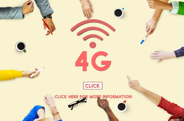 Conceito sem fio 4G — Fotografia de Stock