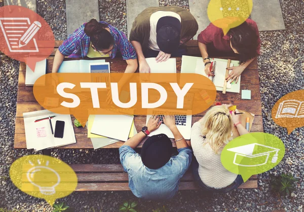 Estudantes estudando juntos — Fotografia de Stock