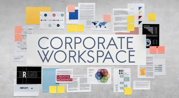 Concepto de Coworking del Espacio de Trabajo Corporativo —  Fotos de Stock