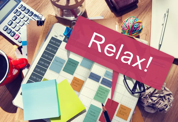 Relax Programma settimanale Concetto — Foto Stock