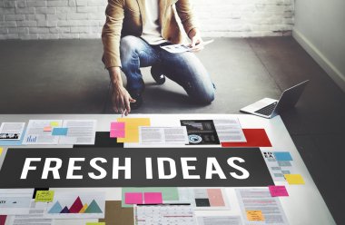 işadamı taze fikirler ile çalışma