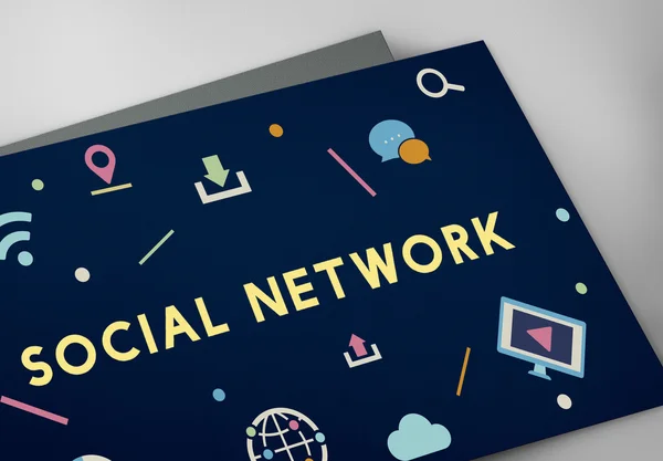 Tecnologia, Concetto di Social Network — Foto Stock