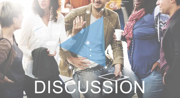 Persone che discutono di discussione — Foto Stock