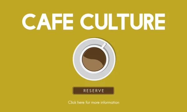 Sablon a kávézó kultúra fogalma — Stock Fotó