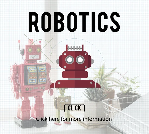 Modelos de robôs Cyborg — Fotografia de Stock