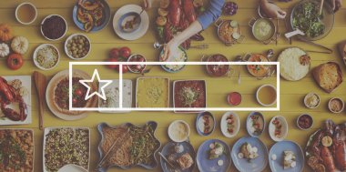 Gıda ve çerçeve içeren tablo