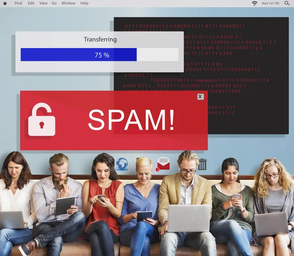 Fraude, Hacking Spam Concept — Photo