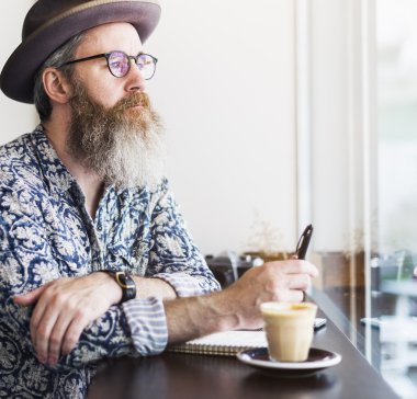 yakışıklı hipster adam
