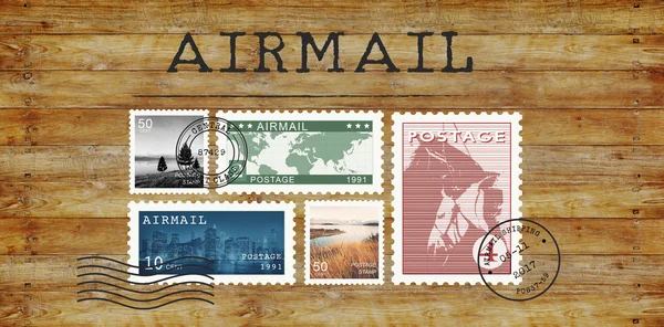 Havayolu ve kartpostal simgeler — Stok fotoğraf