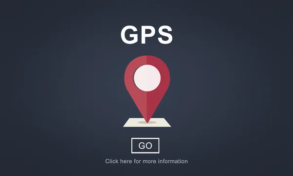 Modelo com conceito de GPS — Fotografia de Stock