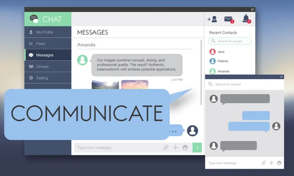 Template dengan konsep komunikasi — Stok Foto