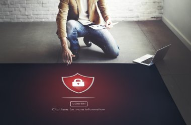 işadamı kilit ile çalışma