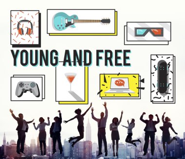 Ofis çalışanları atlama