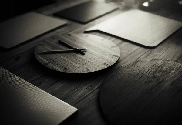 Wooden Time Clocks — Stock Photo, Image