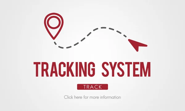 Vorlage mit Tracking-System-Konzept — Stockfoto