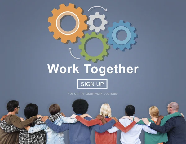 Pessoas Diversas e Trabalhar Juntos Conceito — Fotografia de Stock