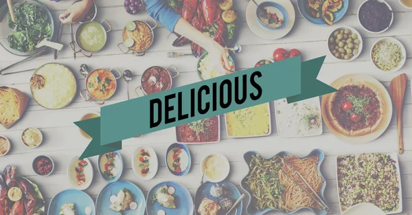 Tablo ile gıda ve Delicious