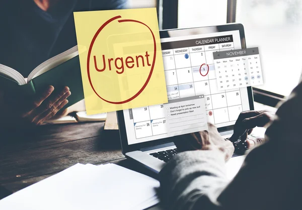 Man working with computer — Stock Photo, Image