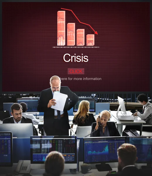 Üzleti dolgozók és a válság — Stock Fotó