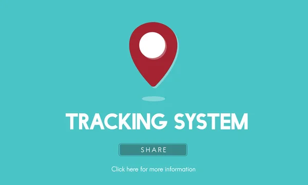 Vorlage mit Tracking-System-Konzept — Stockfoto