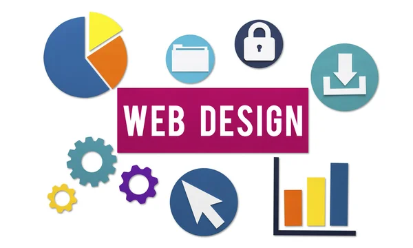 Modello con concetto di web design — Foto Stock