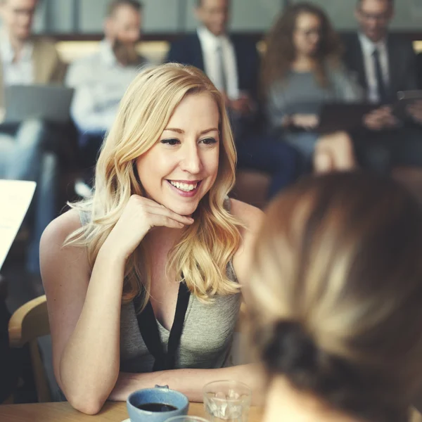 Woman Meeting Work Talking Smiling Concept