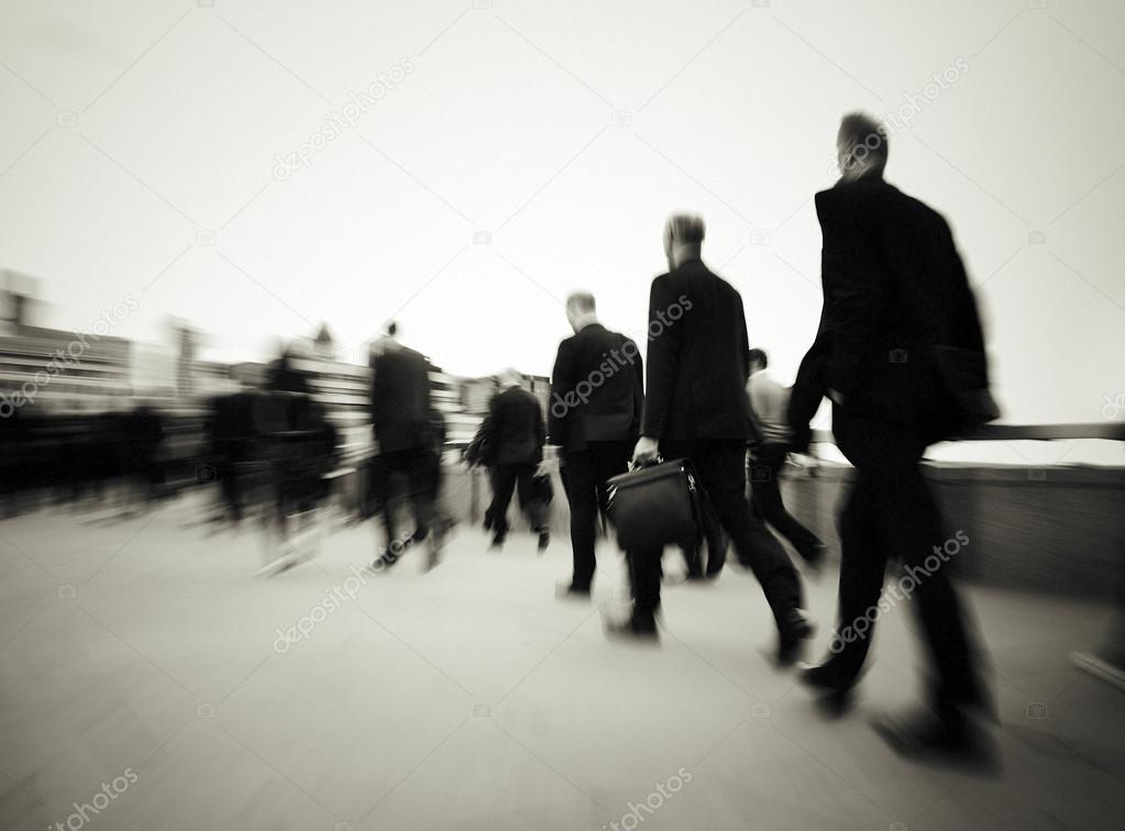 Business People Walking in City 