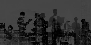 İş grubunun siluetleri