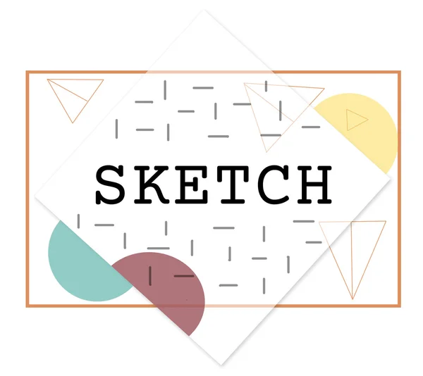 Template with sketch concept — Stock Photo, Image