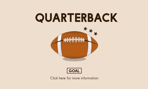 American Football icon with text — Stock Photo, Image