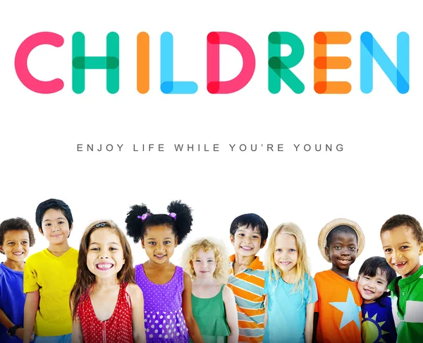 Adorable smiling children — Stock Photo, Image