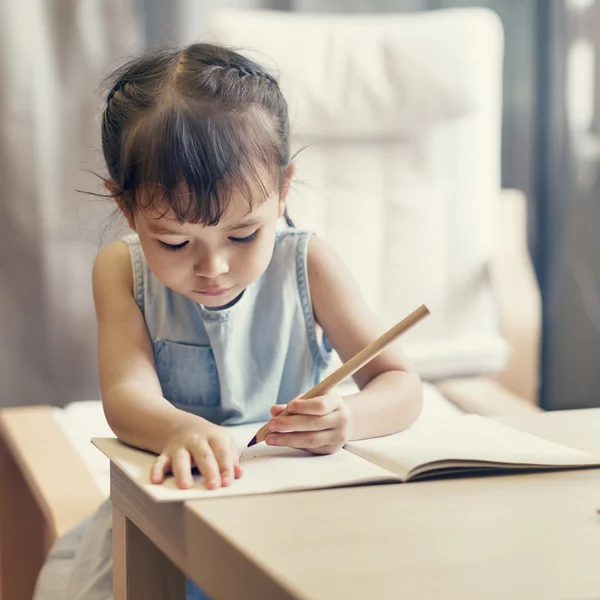 Menina desenho — Fotografia de Stock