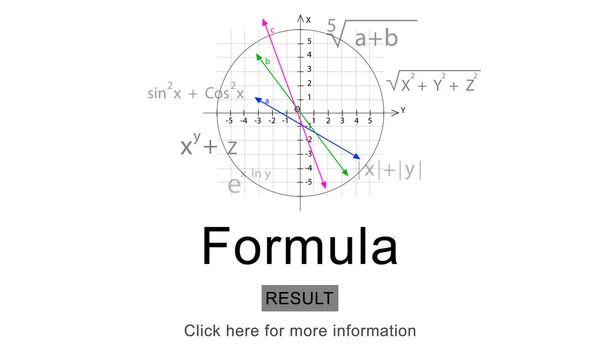 Matematika grafikus képlet és a szöveg — Stock Fotó