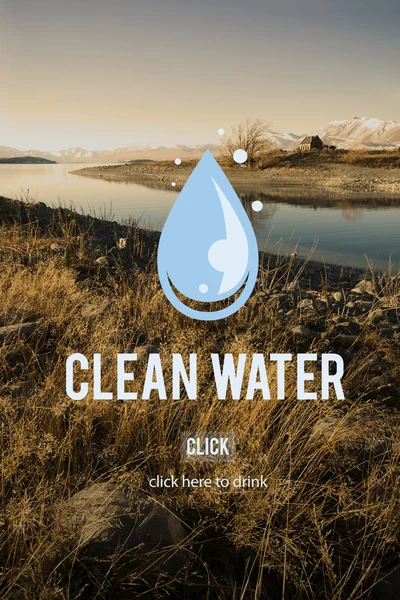 Paisagem natural e conceito de água limpa — Fotografia de Stock