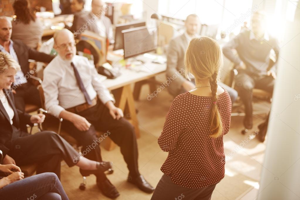 Business people working in office