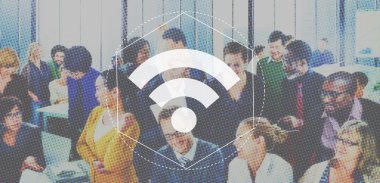 Ofiste çalışan iş adamları 