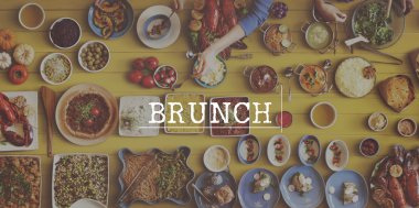 Tablo ile gıda ve Brunch