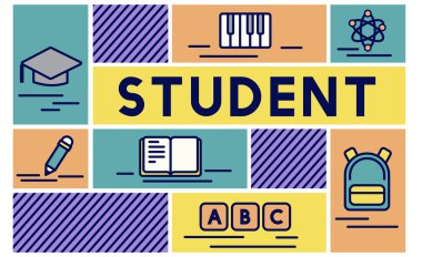 Öğrenci konsepti ile şablonu