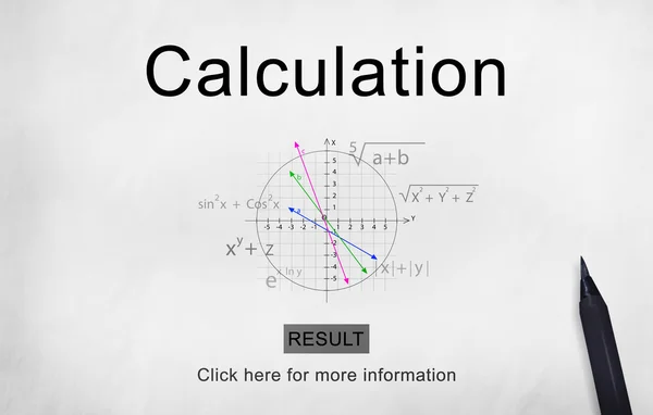 Wiskunde grafische formule en tekst — Stockfoto
