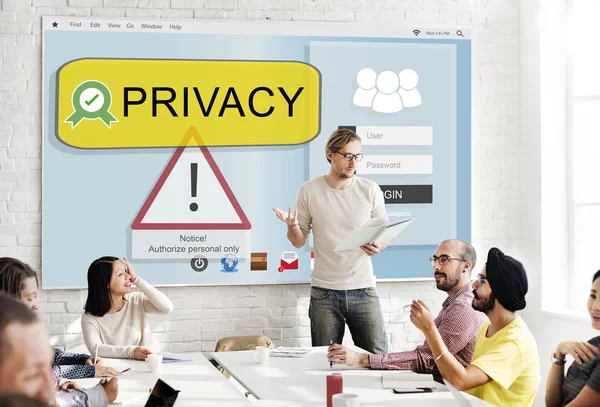 Zakelijke bijeenkomst met Privacy — Stockfoto