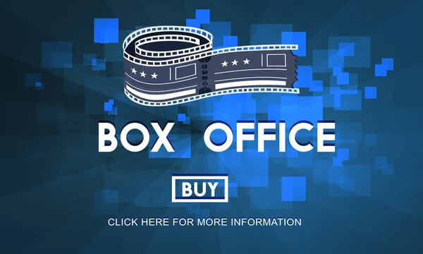 Modello con concetto di box office — Foto Stock