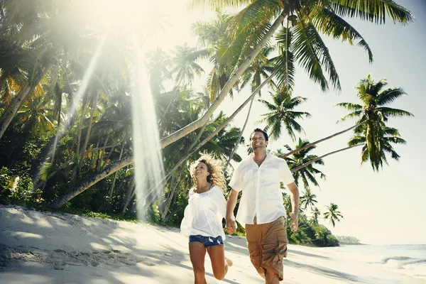 Conceito romântico de praia tropical — Fotografia de Stock