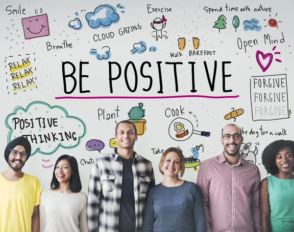 Diversidad de personas con ser positivo — Foto de Stock